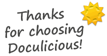 Thanks for choosing Doculicious!